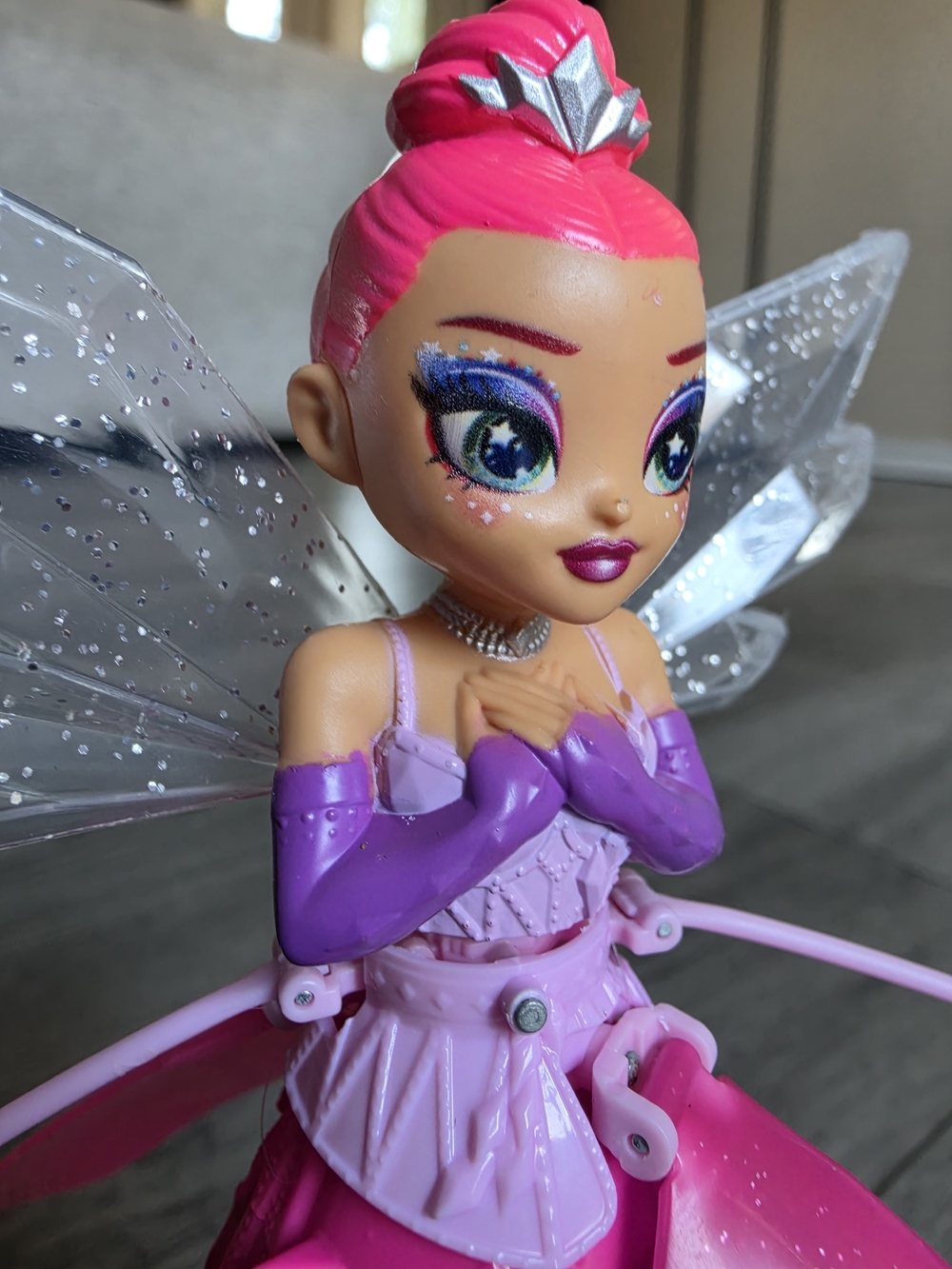 Spin Master Crystal Flyers Magical Flying Toy Doll (Missong Micro USB Charger)